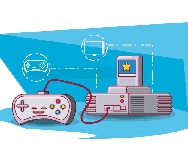 Vector video game console icons 