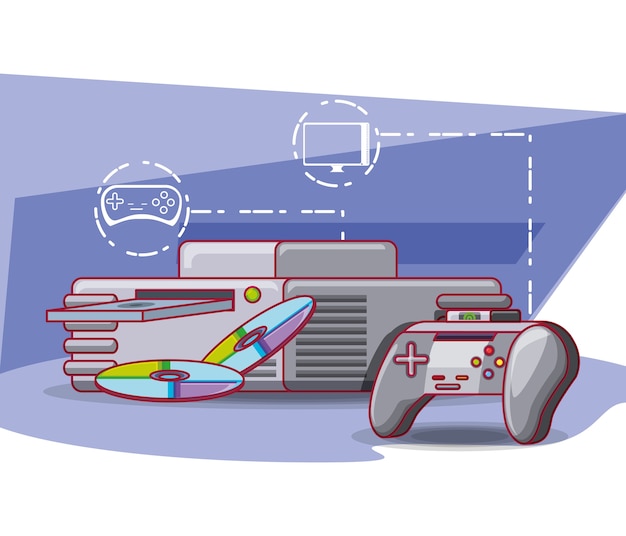 Vector video game console icons 