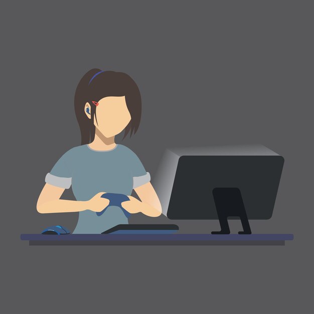 Vector video games illustration