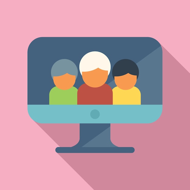 Vector video segment people icon flat vector market target customer support