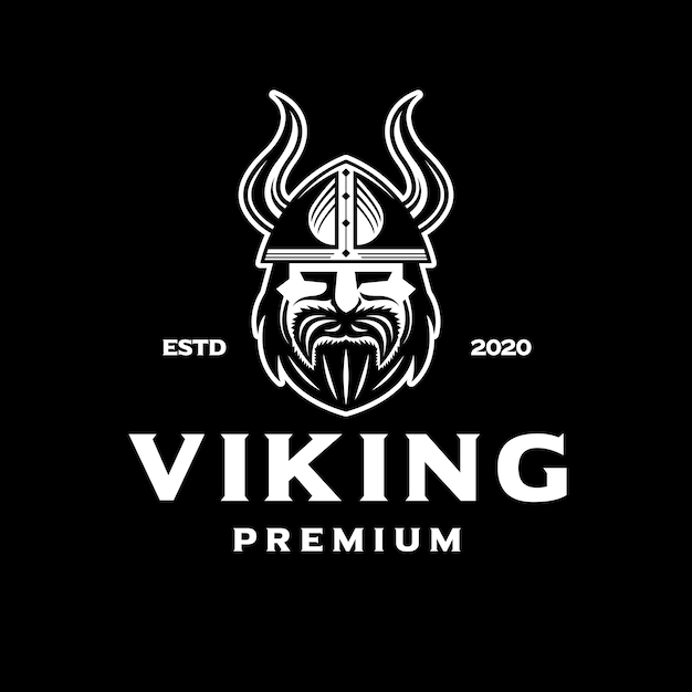 Vector viking white logo 
