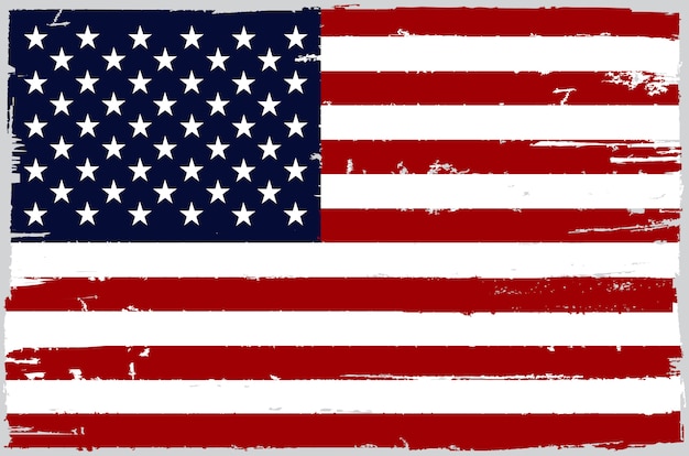 Vector vintage american flag