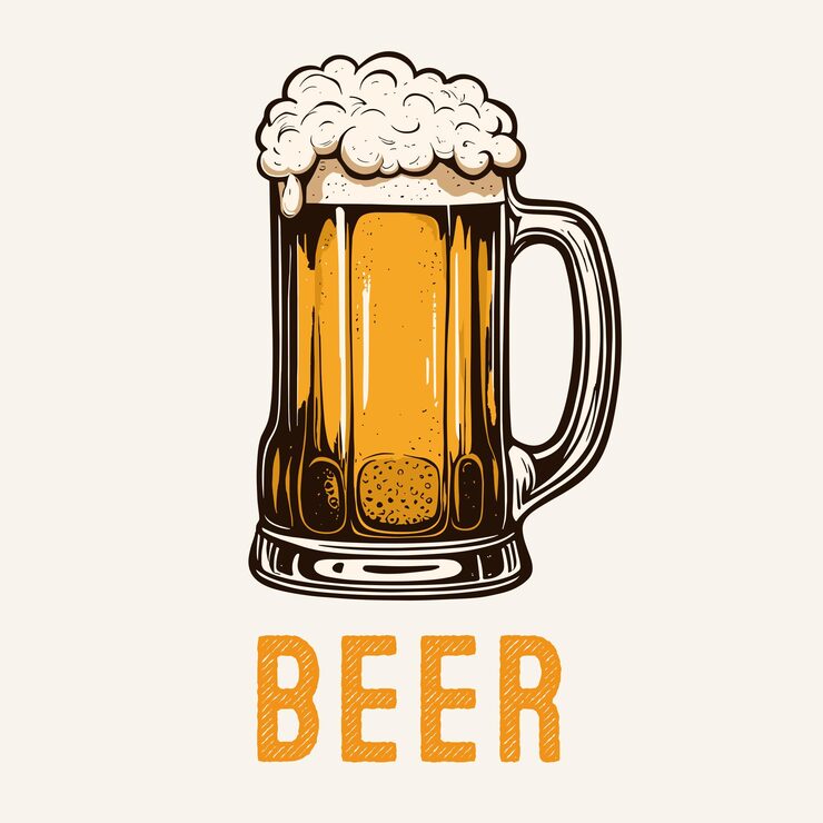 Vector vintage beer mug hand drawn