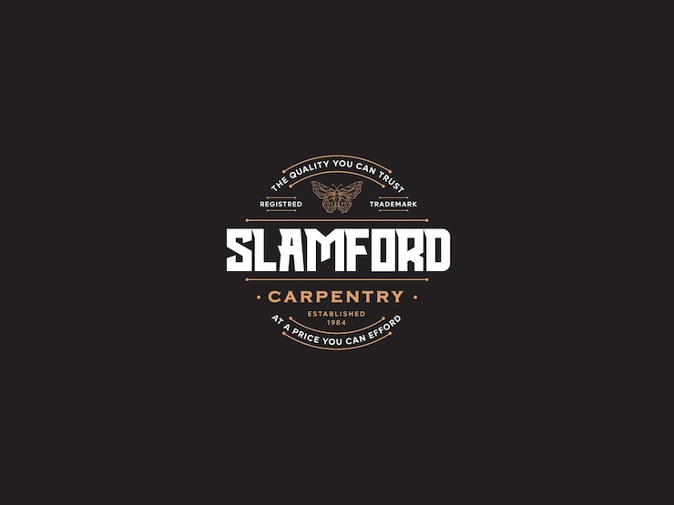 Vector vintage carpentry logo