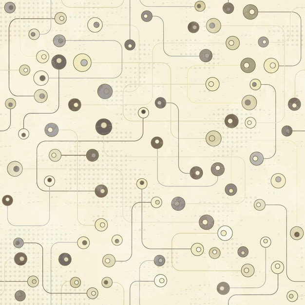 Vector vintage electronic seamless pattern with grunge effect