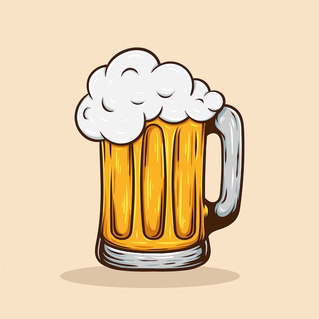 Vector vintage retro beer  illustration