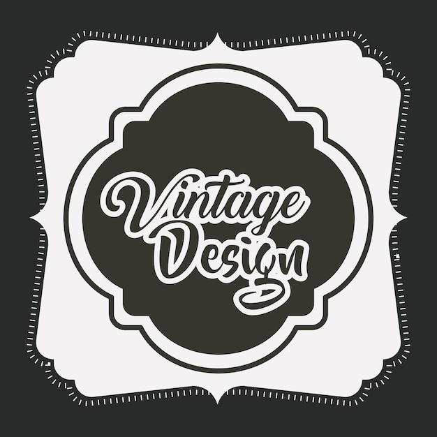 Vector vintage style frame isolated icon vector illustration design