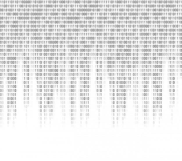 Vector virtual computer binary code abstract background