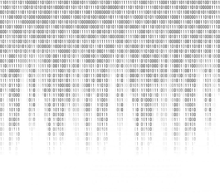 Virtual computer binary code abstract background