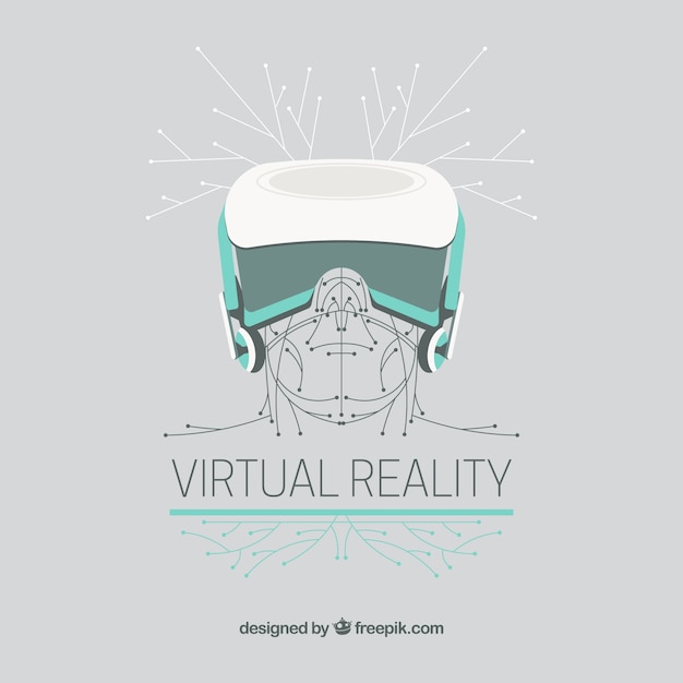 Vector virtual reality drawing background