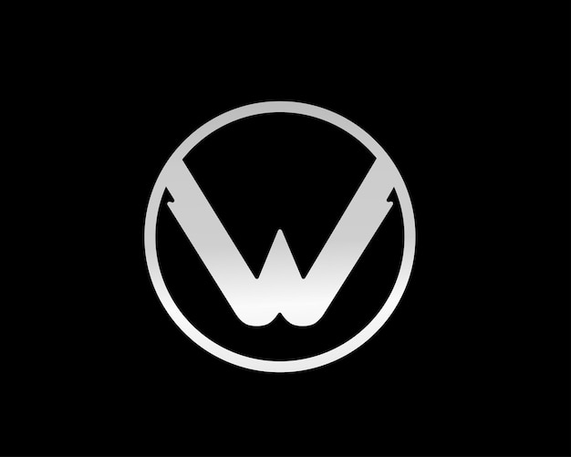 Vector w letter logo with a circle that is simple, unique and elegant