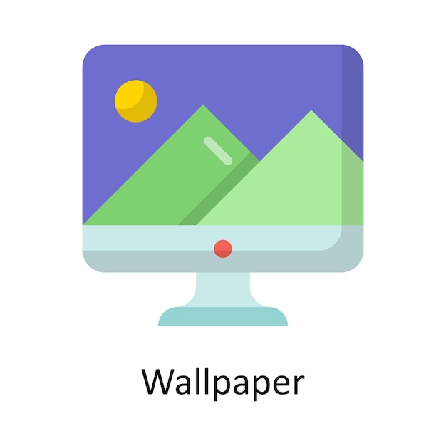 Vector wallpaper vector flat icon design illustration