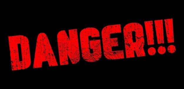 Vector warning sign immediate danger ahead