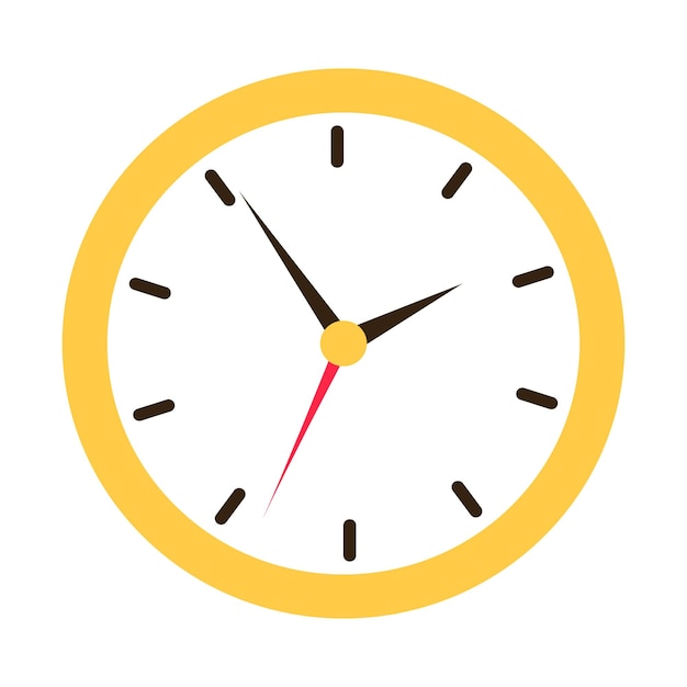 Vector watch or clock icon for web isolated
