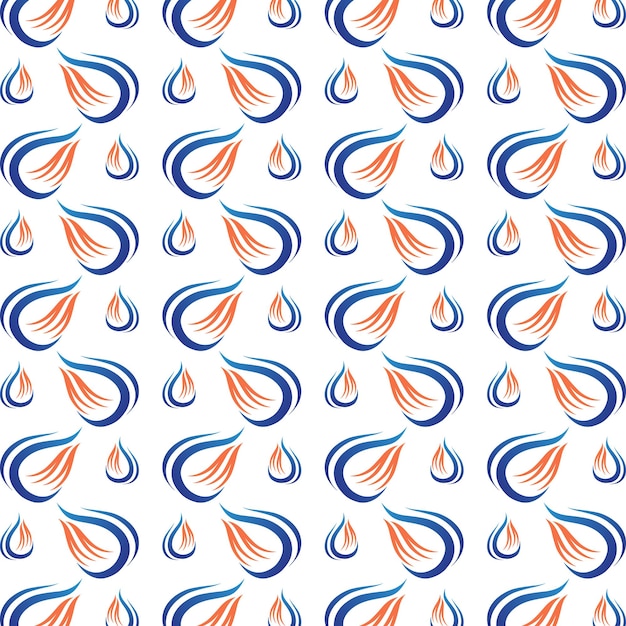Vector water drop logical trendy multicolor repeating pattern vector illustration design