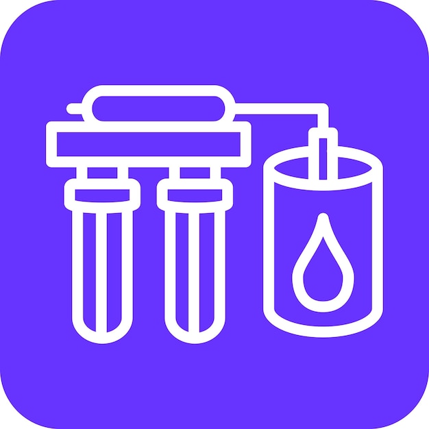 Vector water filtration icon style