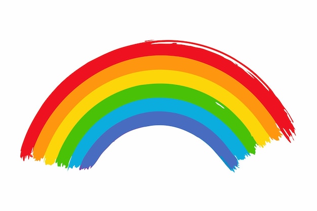 Vector watercolor brush rainbow colorful rainbow wall art watercolor abstract art background
