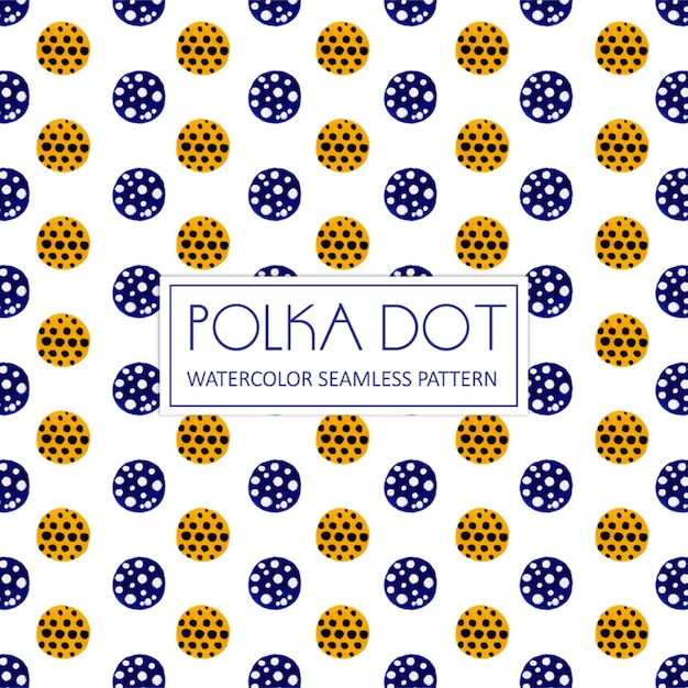 Vector watercolor polka dot background
