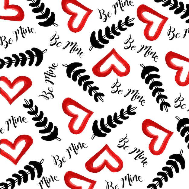 Vector watercolor valentine background