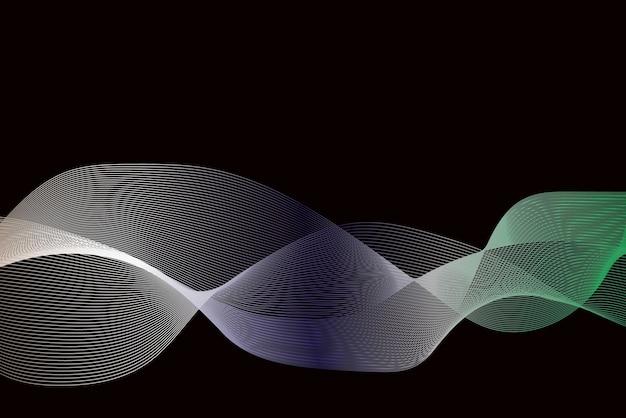 Vector wave line abstract