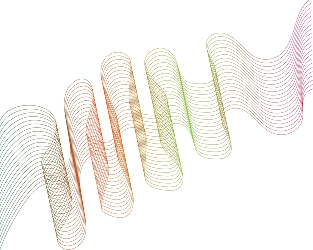 Vector wave line graphic illustration vector