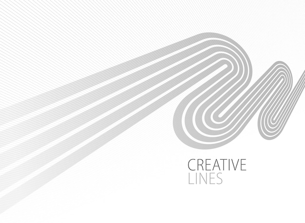 Vector wave lines in 3d perspective vector abstract background with smooth gradient of light grey and white monochrome colors easy relaxing motion