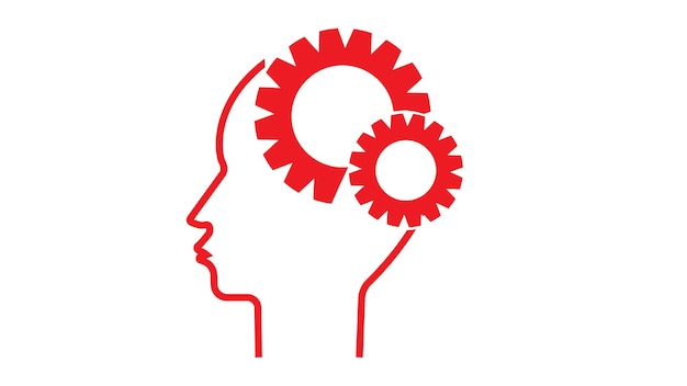 Vector a wave stay in man head with background vector illustration