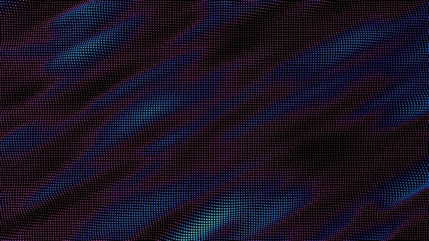 Vector waves of colorful points digital data splash of point array futuristic smooth glitch ui element