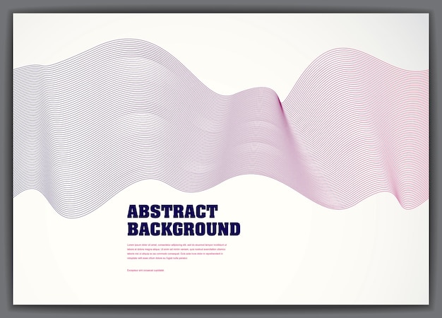 Vector wavy lines vector fluid abstract background. 3d colorful gradient motion art. lined texture, dynamic surface, curve lines, flow shape.