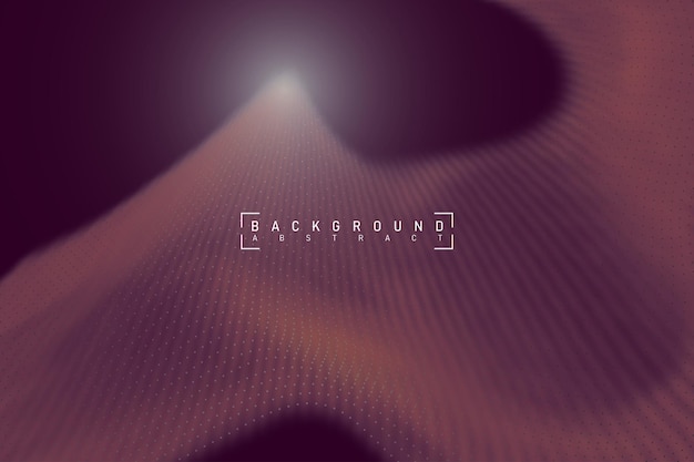 Vector wavy particle dots abstract background