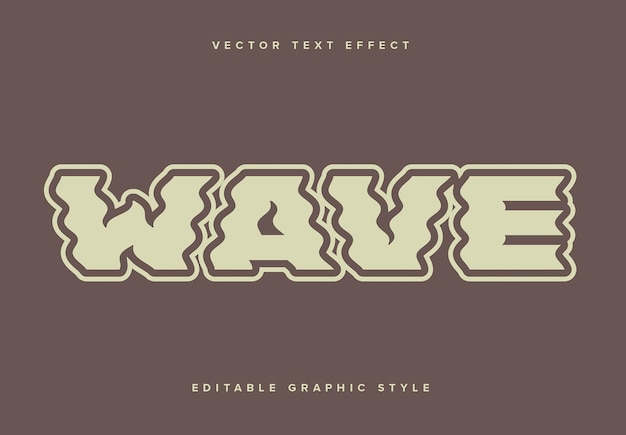 Vector wavy text effect mockup