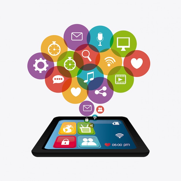 Vector wearable technology design.