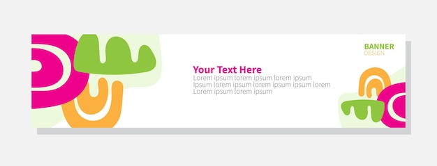 Vector web banner design template