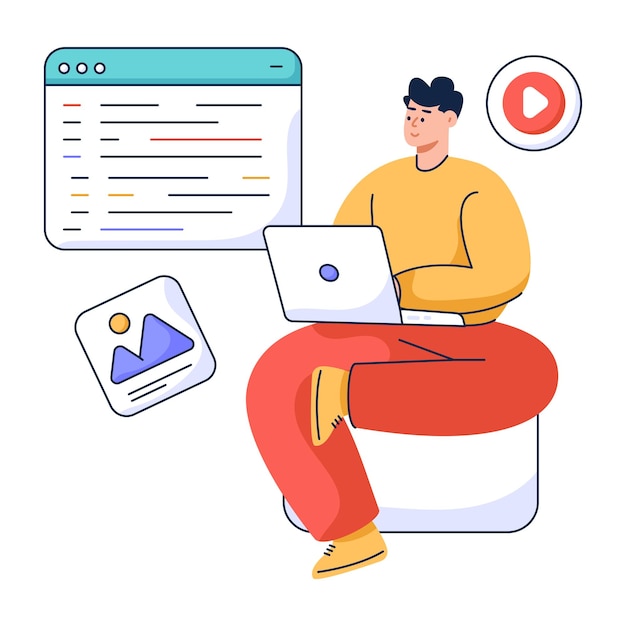 Vector a web content flat vector download