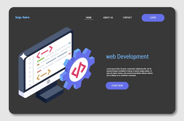 Vector web design template