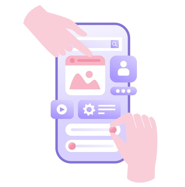 Vector web design ui ux and programmer with computer software development flat illustration vector database template banner