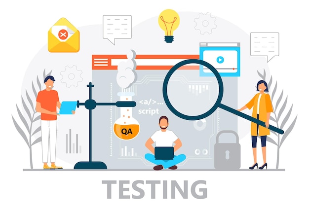 Vector web developer concept vector for landing page programmer constructs website using crane and writes code software engineer working in digital or ai technology software development