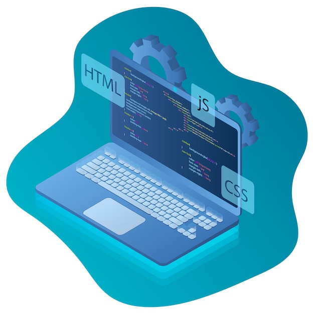 Vector web development development of modern applications using different programming languages