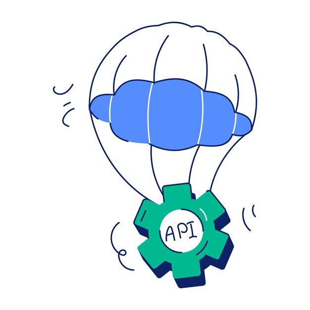 Vector web development doodle mini illustrations