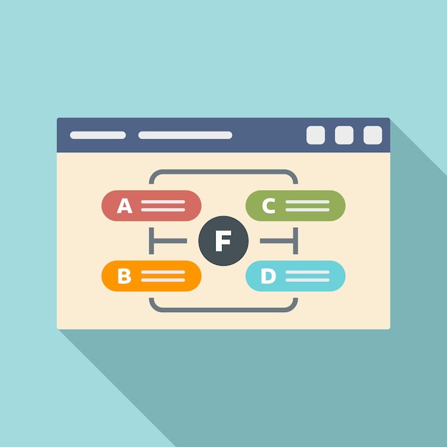 Vector web page management icon flat illustration of web page management vector icon for web design