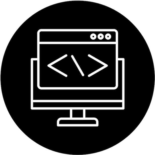 Vector web programming icon style