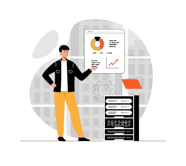 Vector web scraping concept technology for collecting data from web pages extracting content and data fro