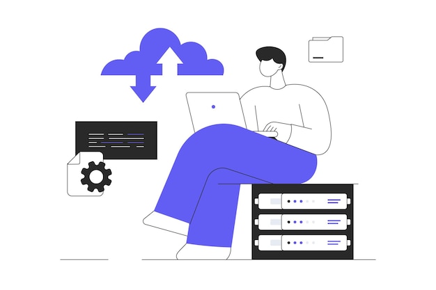 Vector web scraping concept technology for collecting data from web pages extracting content and data