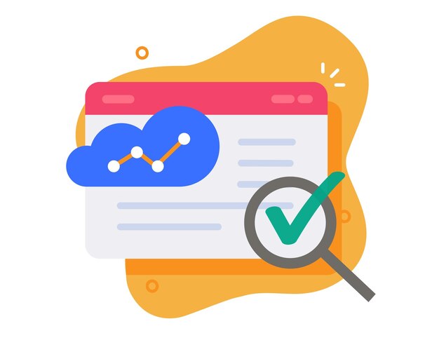 Vector web site data stats analysis report cloud service icon website webpage internet digital performance