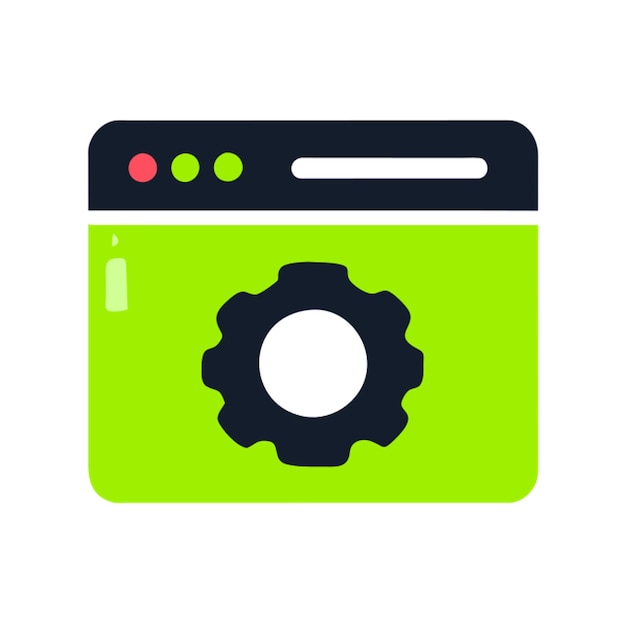 Vector website backend icon