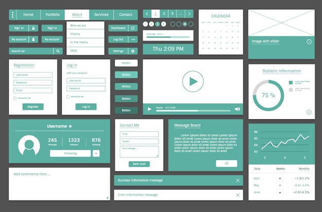 Vector website design template layout illustration