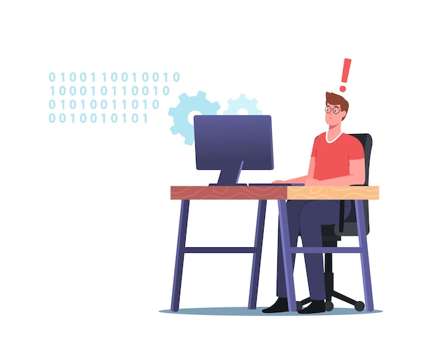 Vector website programming and coding concept. bug finding and fixing, debugging, web development, software testing. developer character fixing bugs and testing program. cartoon people vector illustration