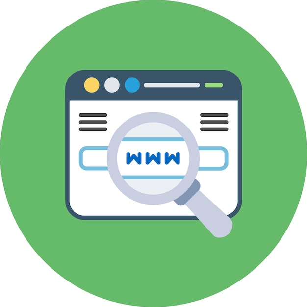 Vector website search flat illustration