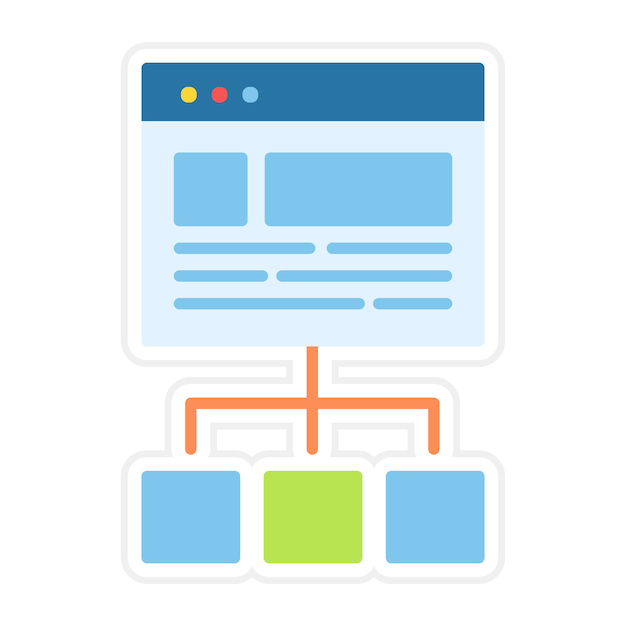 Vector website structure icon vector image can be used for coding and development