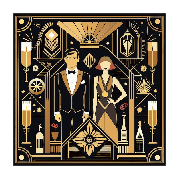 Vector wedding invitation for vector illustration